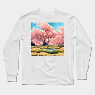 Huge Sakura Cherry Blossom Tree Long Sleeve T-Shirt